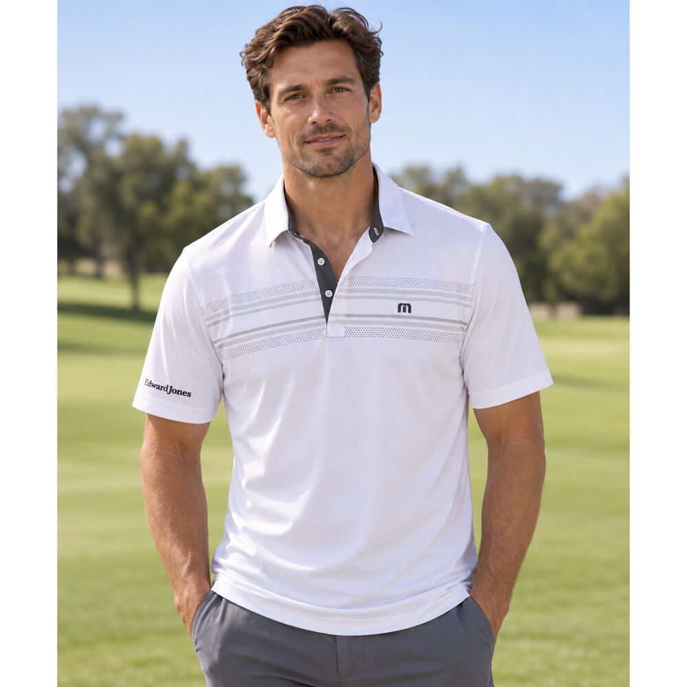 Travis Matthew White Polo Shirt XL Short Sleeves Pima Cotton Athletic Golf